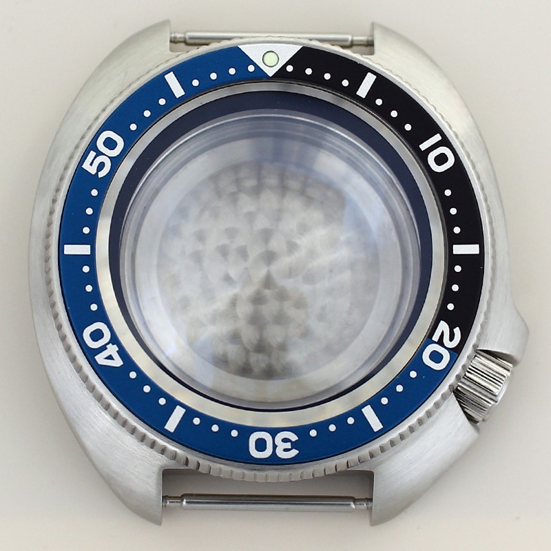 44mm Turtle Mod Stainless Watch Case Fit 28.5mm Dial For Seiko NH35 NH36 NH38