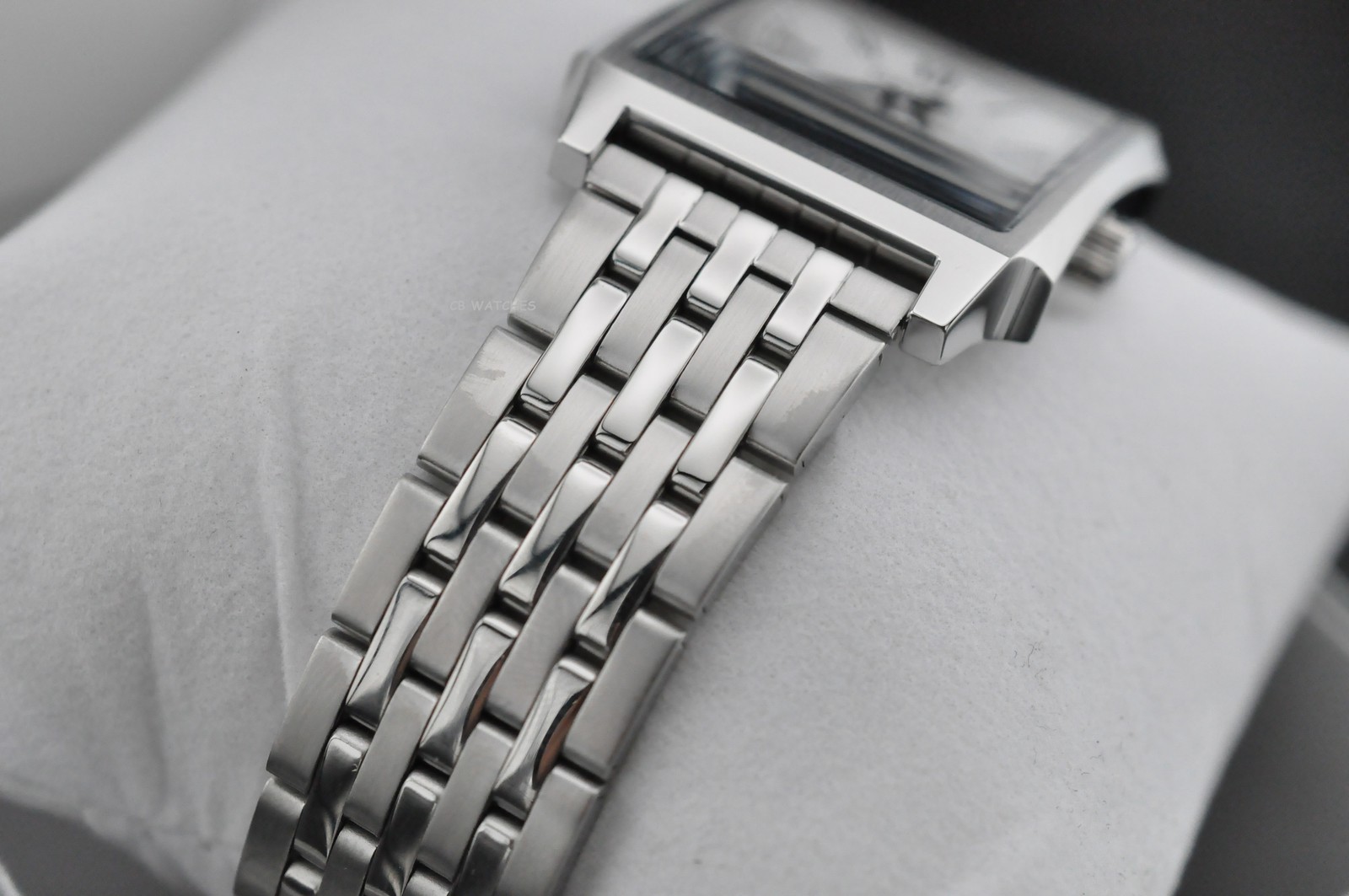 Casio MTP-B190D-7B Mens TANK Quartz Watch Silver Dial Stainless Steel
