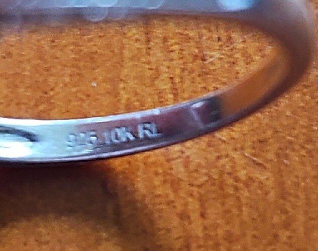 925 SS 10k Gold Citrine Diamond Ring Size 7 ONLY WORE ONCE