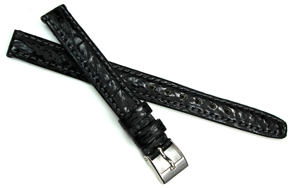 10mm Real Shark leather Band handmade Germany Graf black Watch Strap
