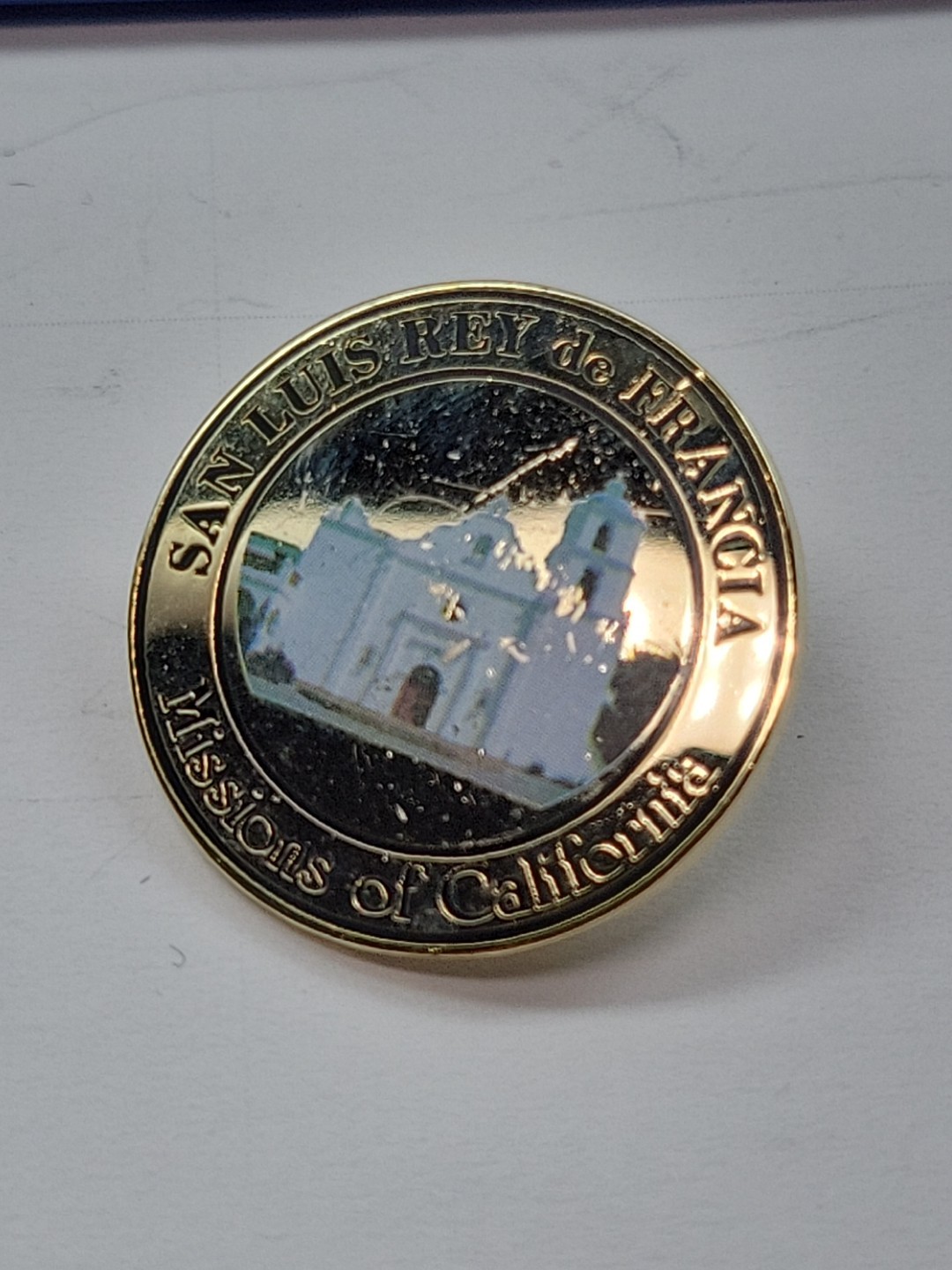 San Luis Rey de Francia Missions of California lapel pin hat pin Vintage
