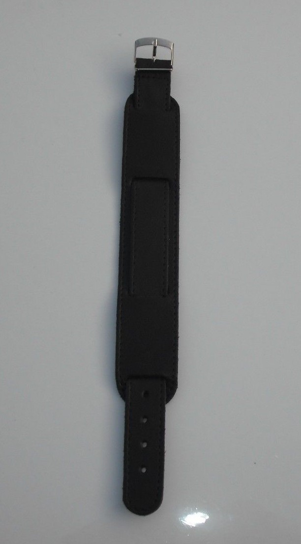 Quality Dark BROWN One piece Style Leather Watch Strap 20mm, EXTRA LONG; 285mm