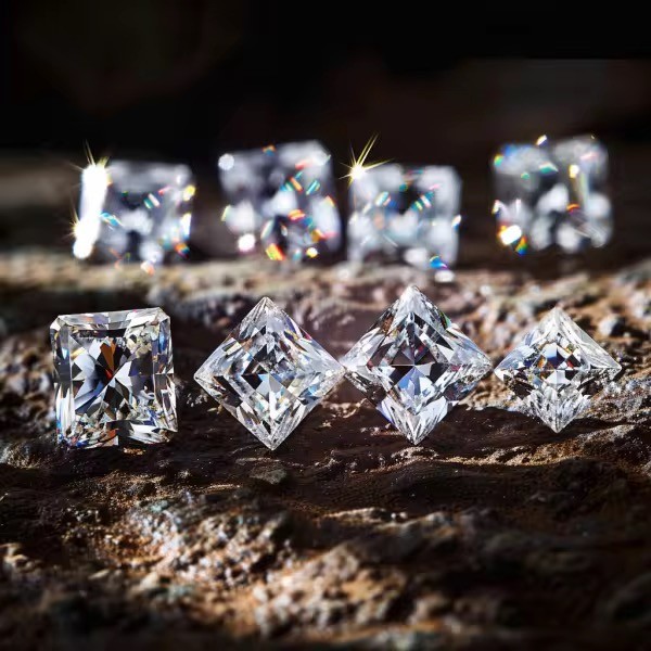 2mm to 5mm Princess Cut Moissanite Loose Stone, D Color VVS1 Excellent Cut