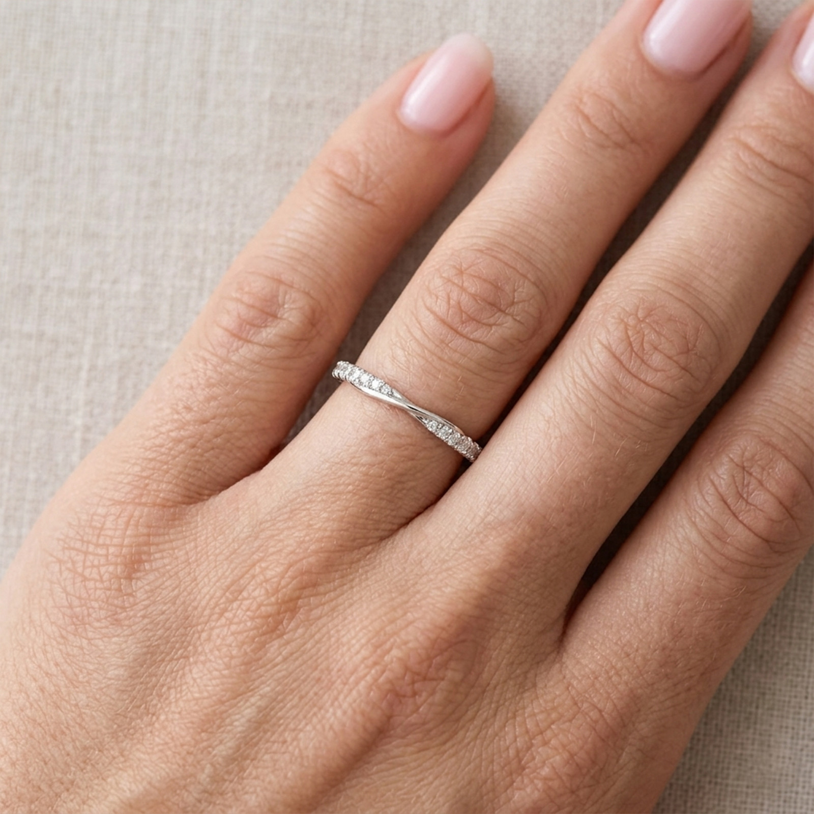 Proposal Wedding Band Solid 950 Platinum Round Cut 0.54 Ct Lab Grown E F VVS