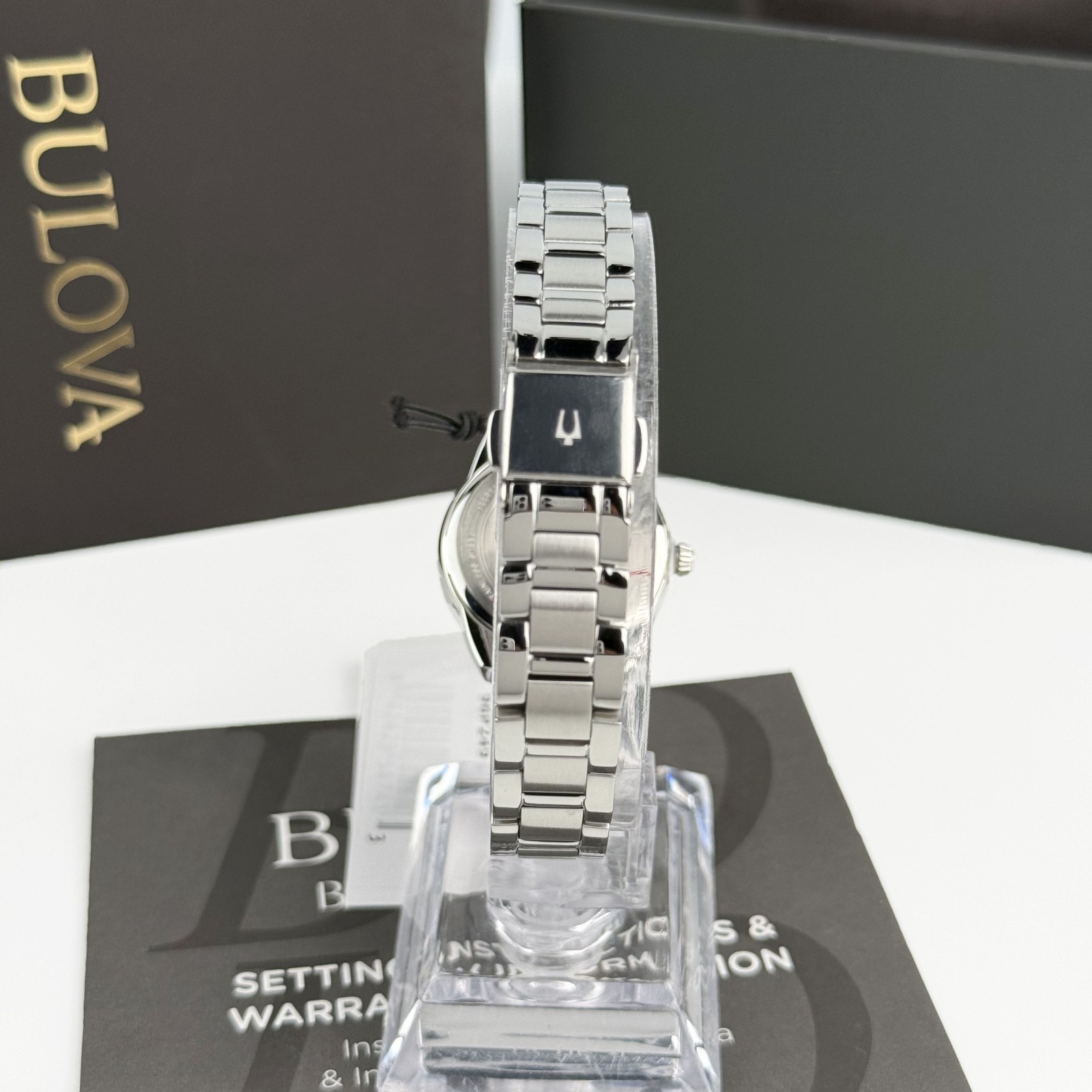Bulova Sutton 96P249 Women’s Quartz Classic Watch Diamond Pink Dial 28mm