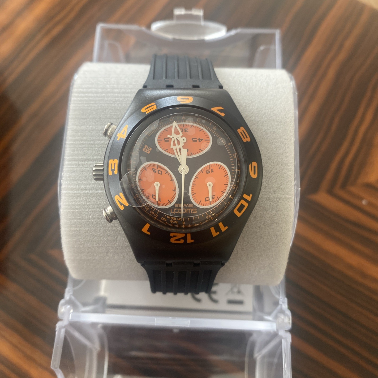 SWATCH IRONY CHRONO BLACK in Box