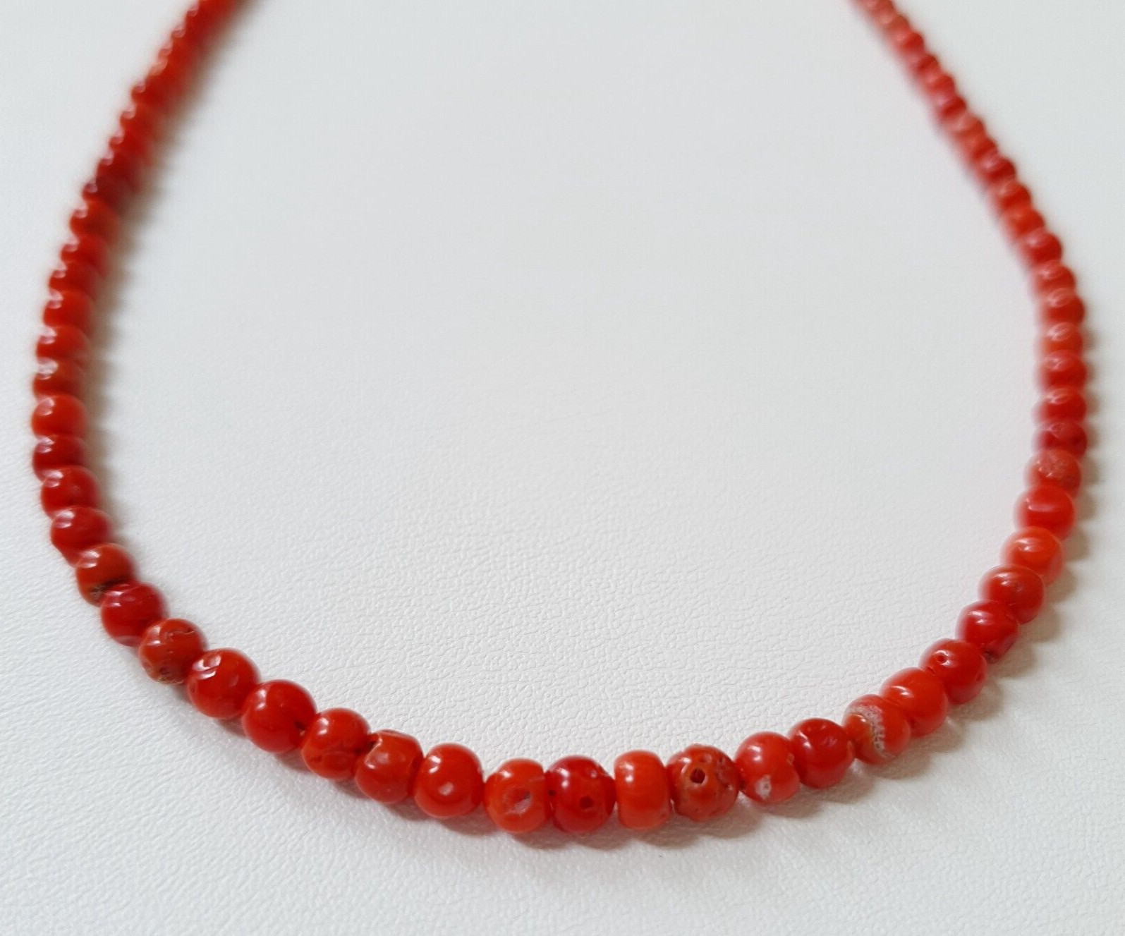 4’MM to 3’mm Italy Coral Smooth Round Beads Natural Loose Mediterranean Sea Bead