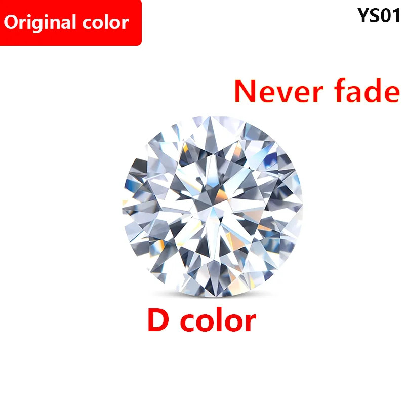 Colorful 0.1ct-5ct Full Size Loose Moissanite Stone VVS1 Gemstones GRA Wholesale