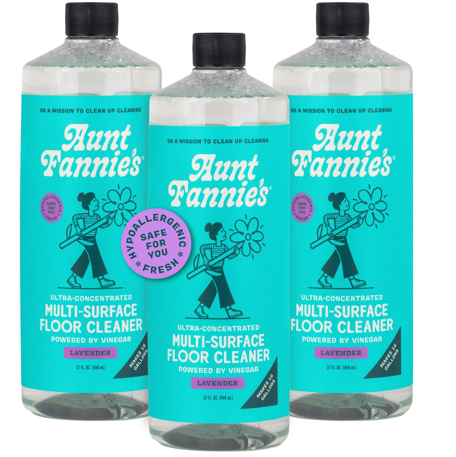 Aunt Fannie’s Ultra Concentrated Floor Cleaner Vinegar 32 Fl Oz (Pack of 3)
