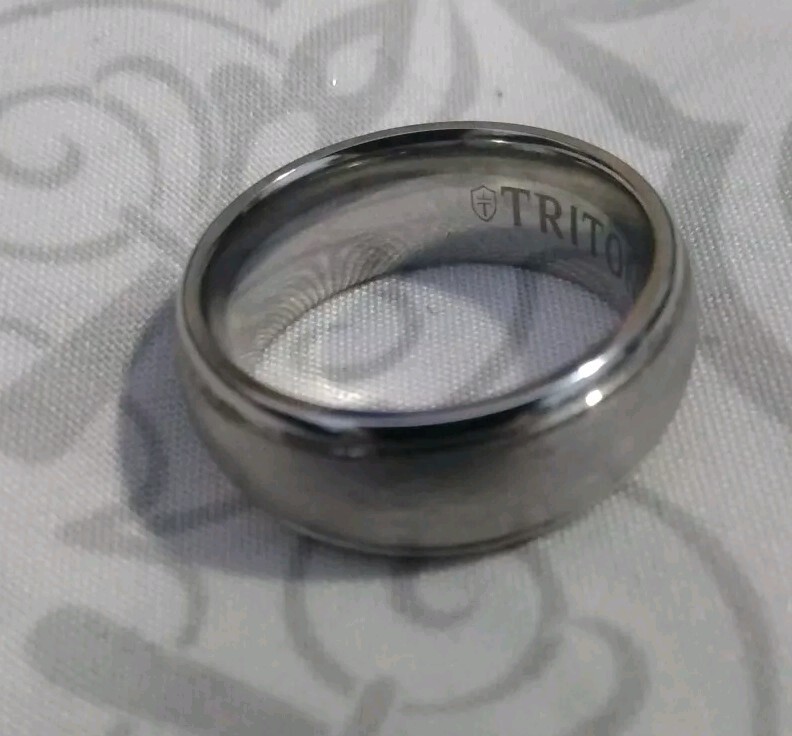 Triton Handmade Tungsten Carbide Ring – Bright Finish and Bevel Edge