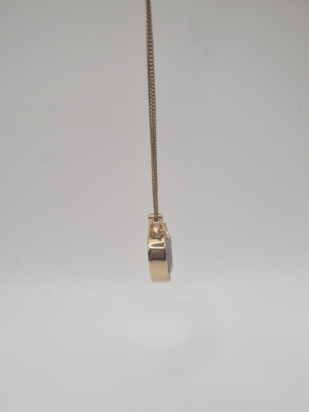 Accessorize Black Glass Heart Pendant Necklace On A Gold Tone Chain