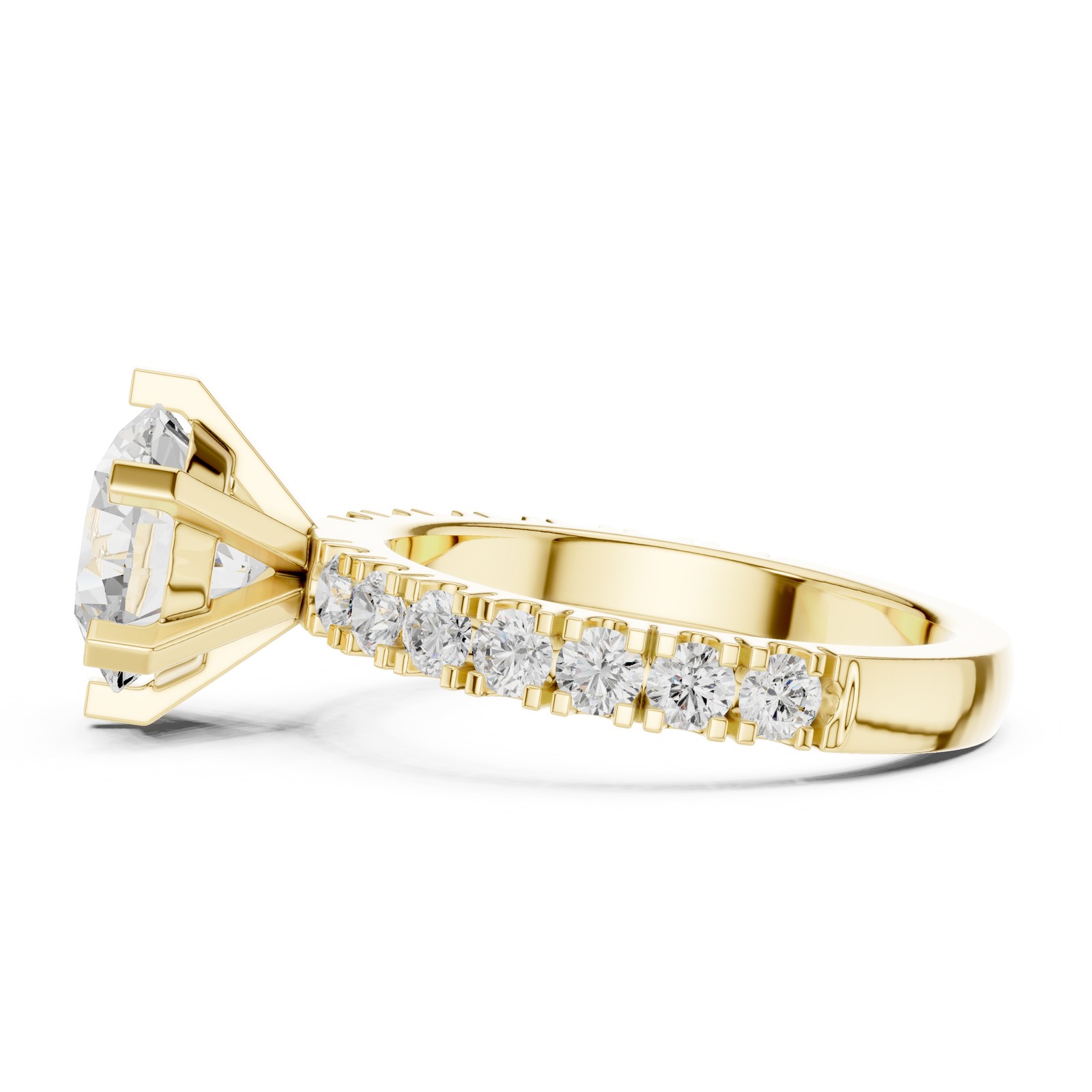Certified 3 Ct Round Lab Grown Diamond Wedding Engagement Ring 14k Gold Over