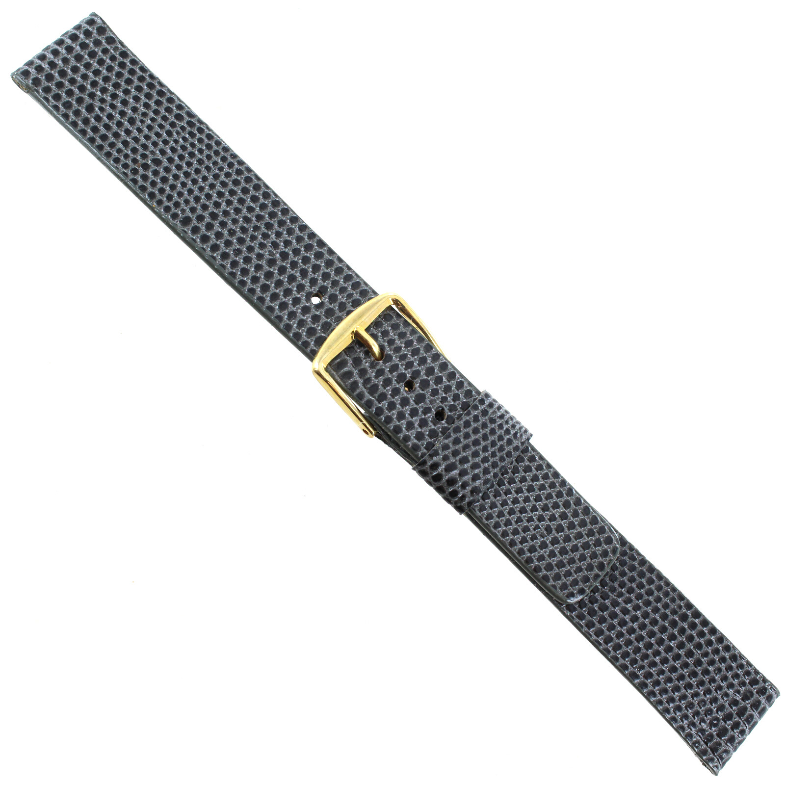19mm Speidel Gray Lizard Grain Genuine Calfskin Square Tip Unstitched Mens Band