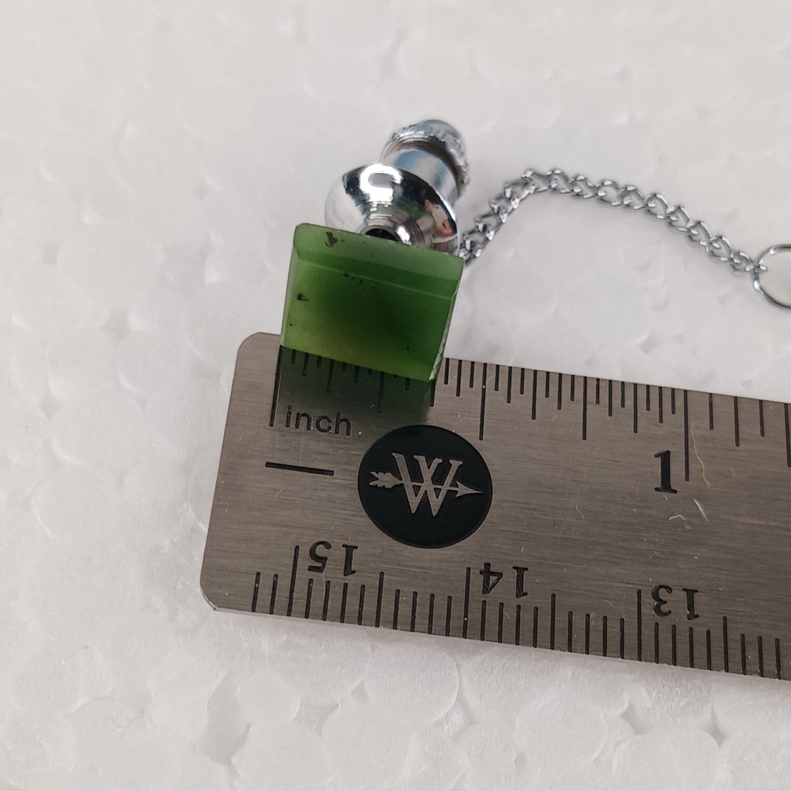 Tie Tack Pin Vintage Natural Polished Jade Classic Elegance Men’s Accessory