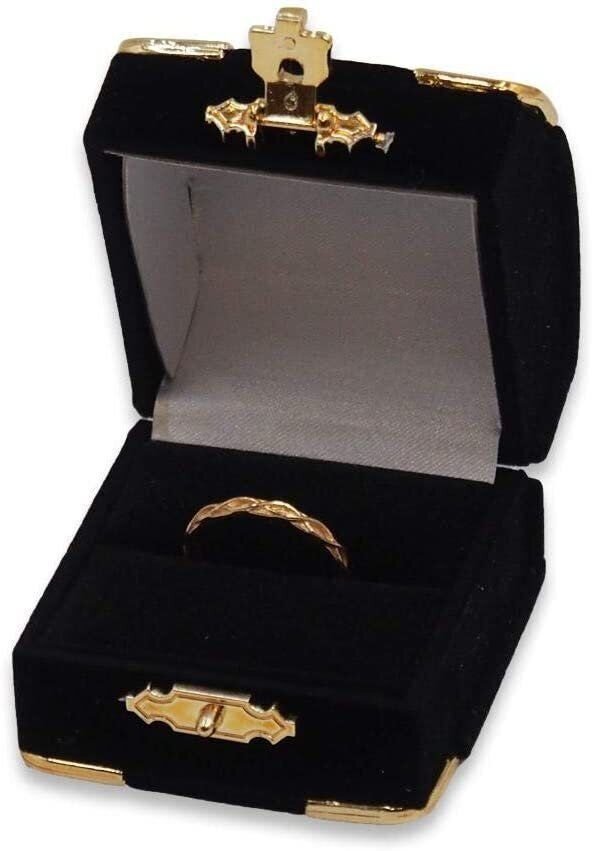 Velour Brass Clasped Jewelry Gift Box