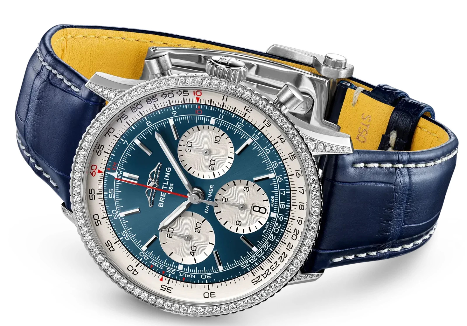 Breitling Navitimer B01 AB0139631C1P1 41mm Steel Bezel With Diamonds Men’s Watch
