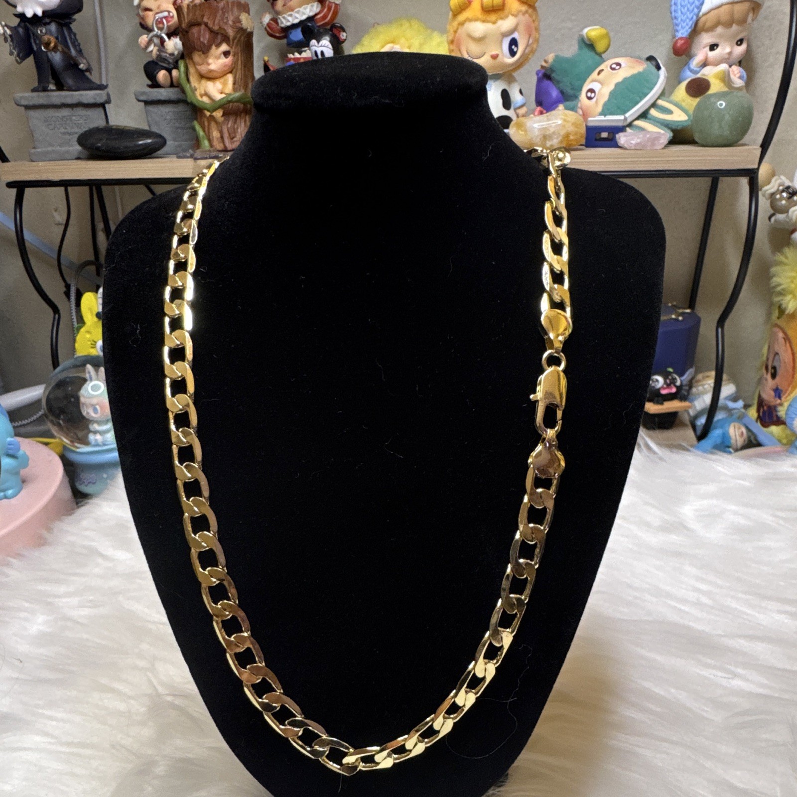 Cuban Link Chain Necklace 14K Gold Filled, 24inch, 8mm, Lobster Clasp