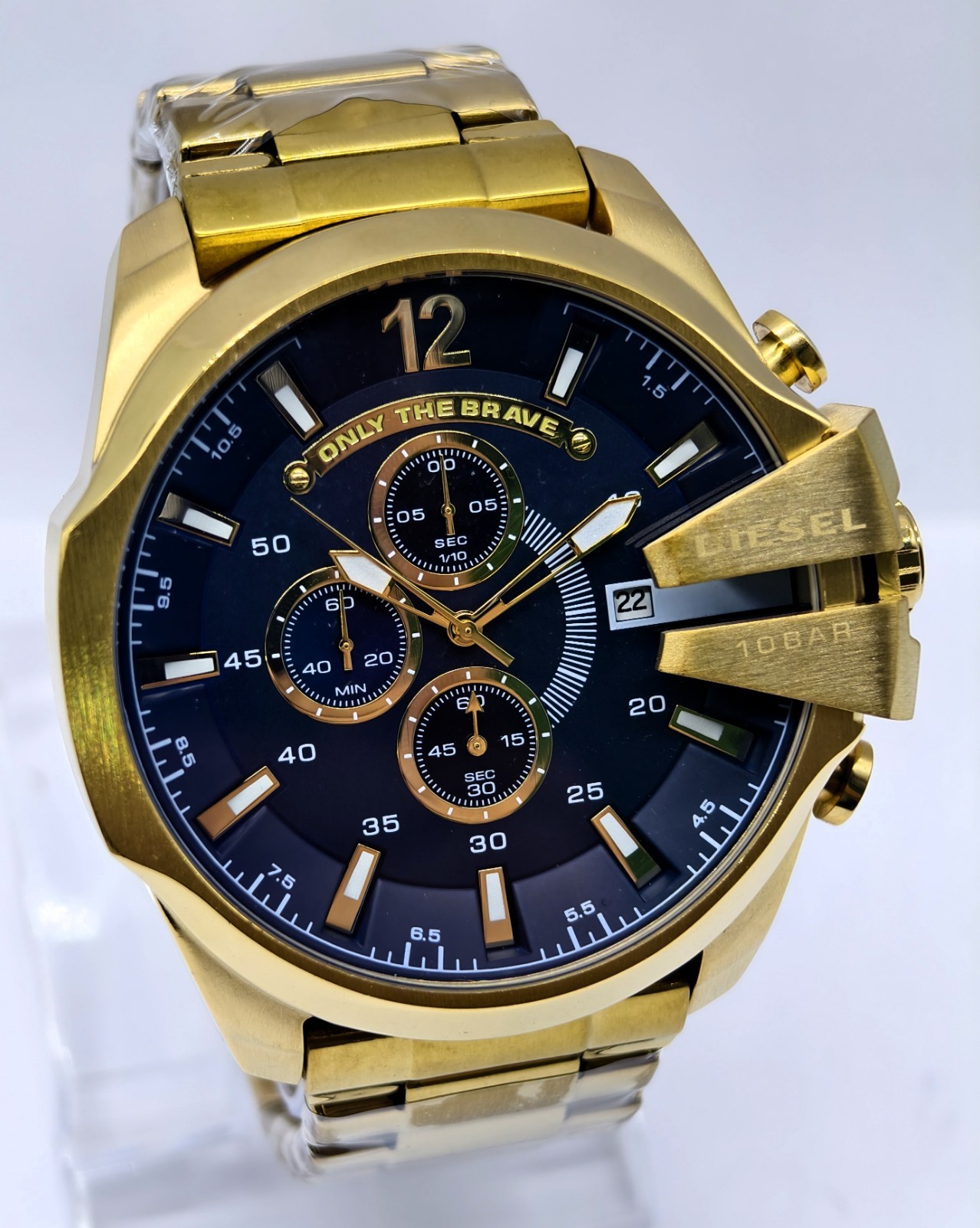 Awesome Diesel 10 Bar ”ONLY THE BRAVE” Chronograph Quartz Men’s Wrist Watch