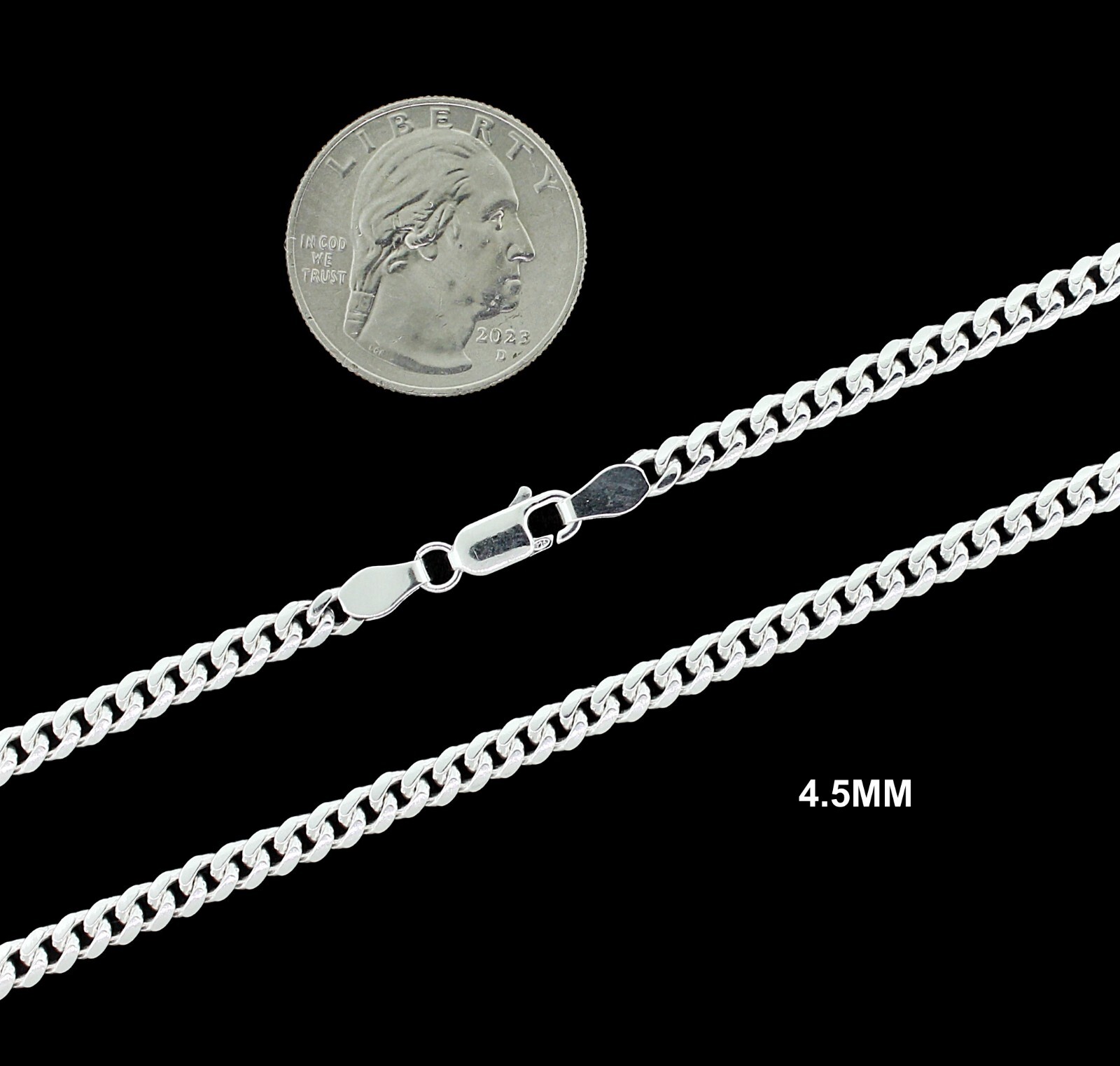 Real Miami Cuban Link Chain Or Bracelet Solid 925 Sterling Silver Box Lock ITALY