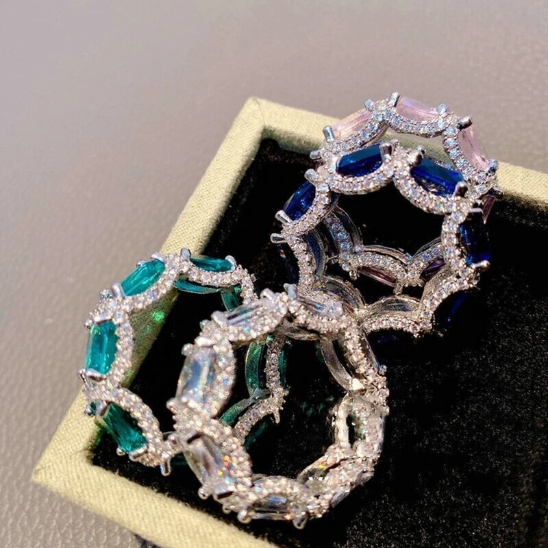 AQUA Color Stone Luxury Ring SIZE 8