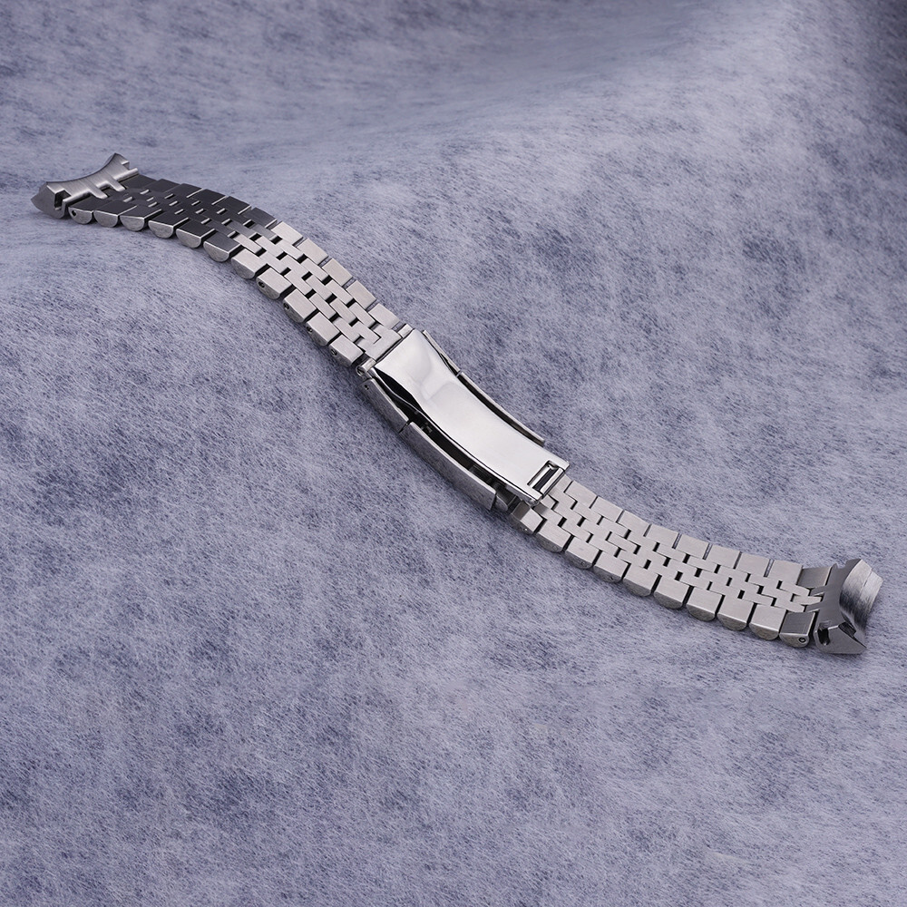 For Seiko Samurai king SRPF79 Silver 22mm Jubilee Curved End WatchBand Bracelets