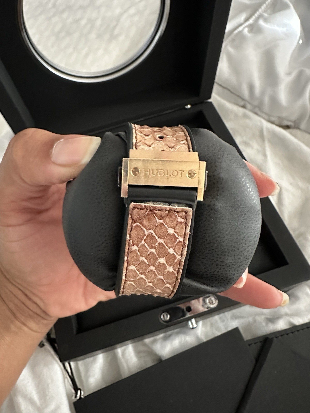 Hublot Big Bang LE 177/250 18K King Gold Diamond Python Box & Papers
