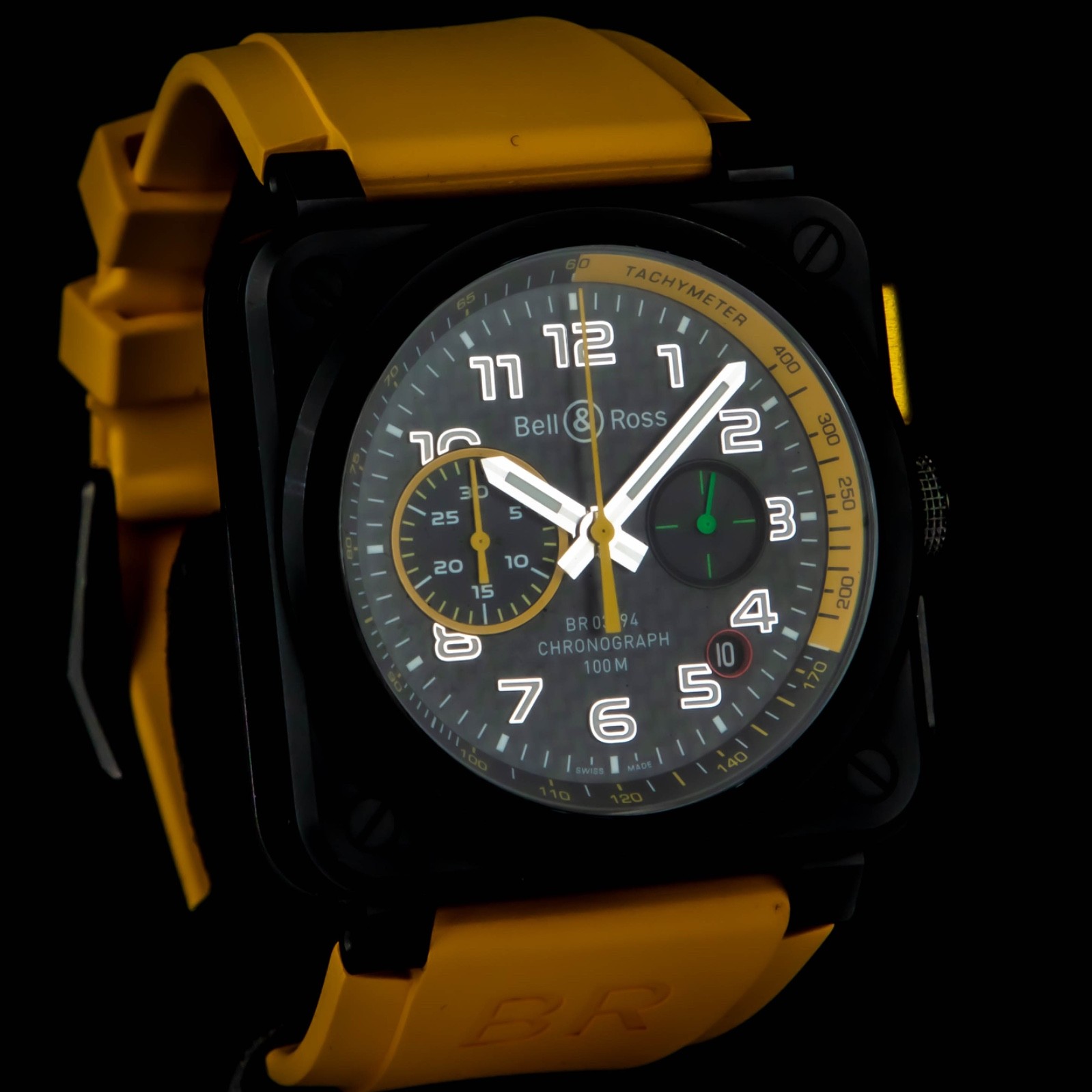 Bell & Ross BR 03-94 Steel Yellow and Black BR0394 RS17