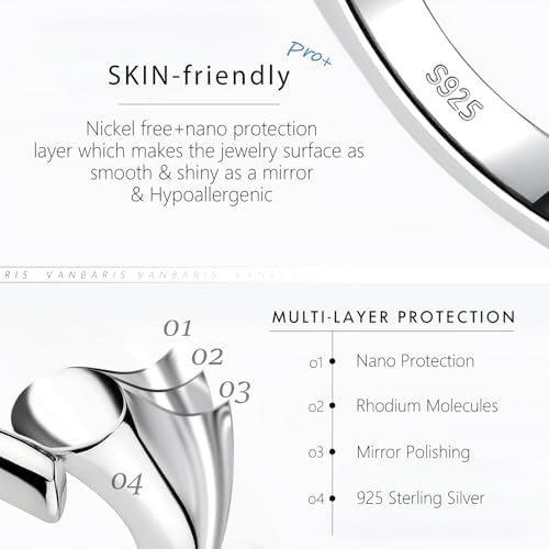 3 Pcs 925 Sterling Silver Necklace Extender Silver Chain Extenders for Necklaces