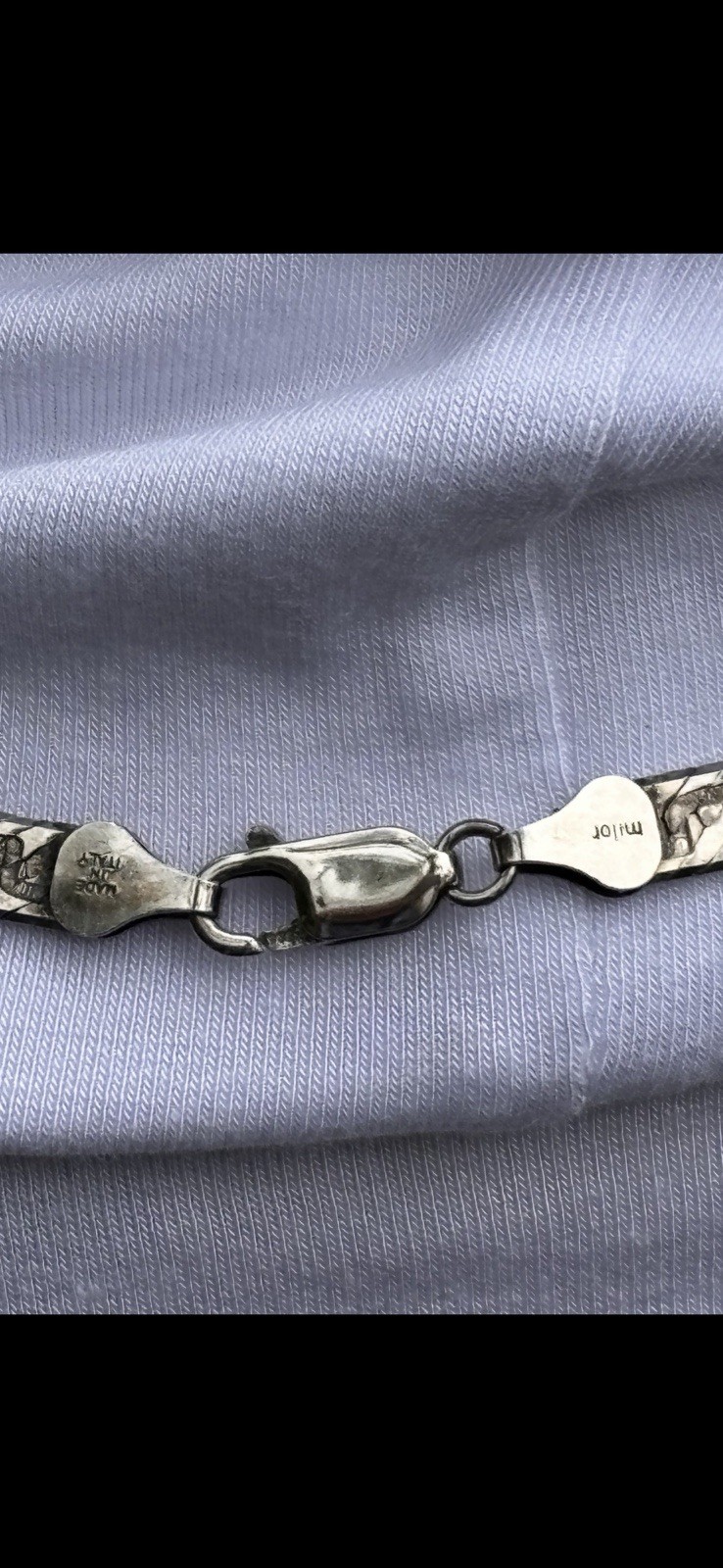 MILOR Made In Italy 30In 5 Mm Herringbone VTG Reversible Necklace Approx 26Grams