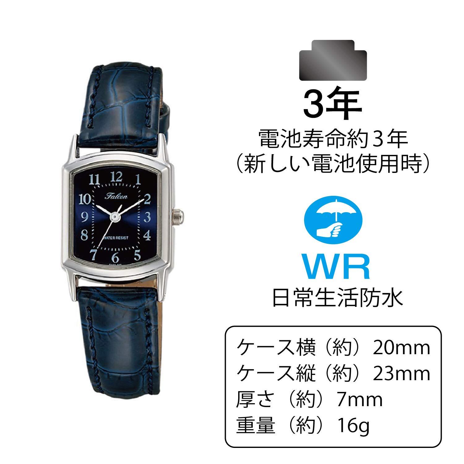 Citizen Q&Q Watch Analog Waterproof Leather Belt QA69-305 Woman’s Navy Leather