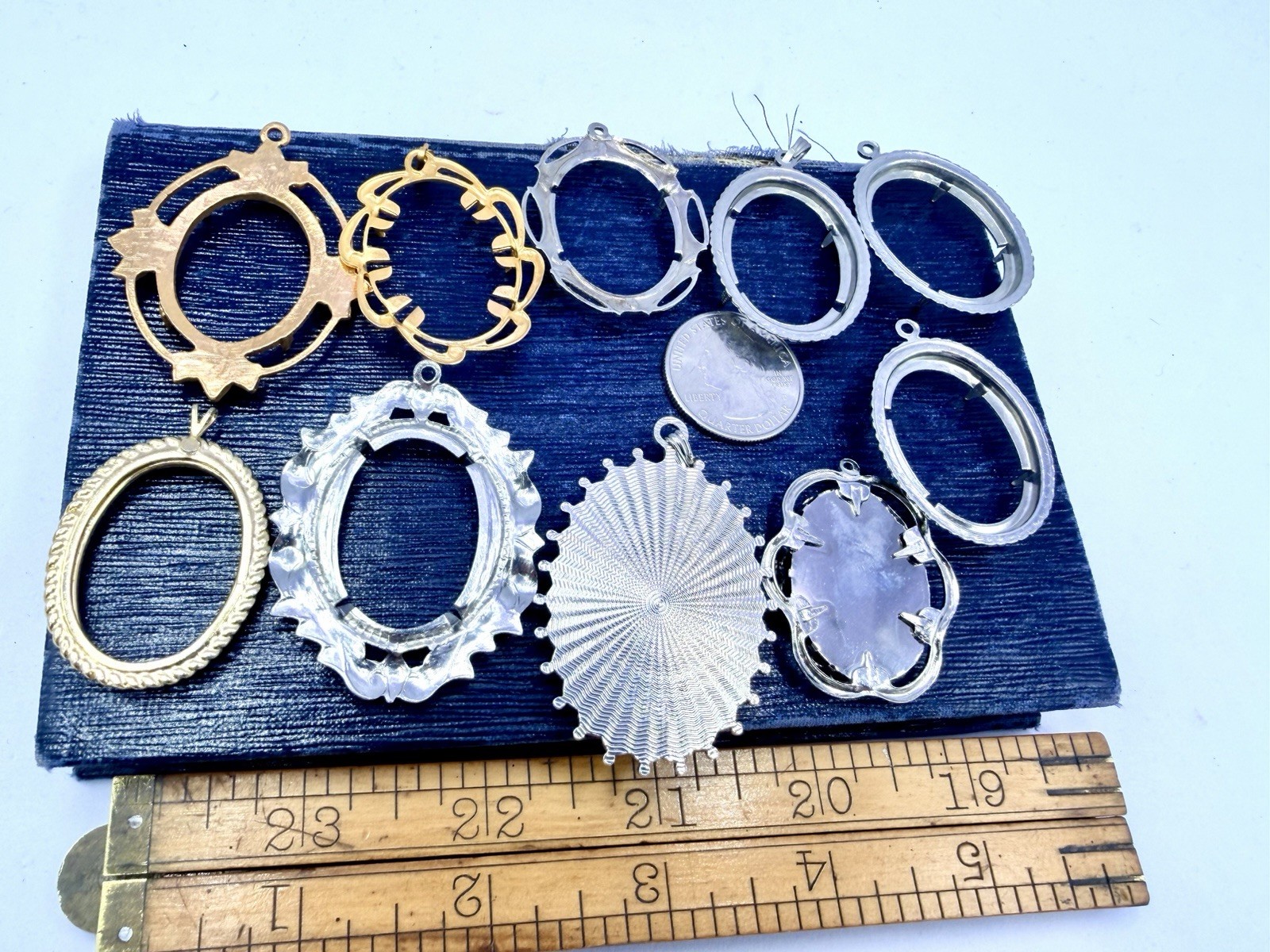 10 Pcs Vintage Pendant Settings Blanks Frames 24x30mm Findings Jewelry Making