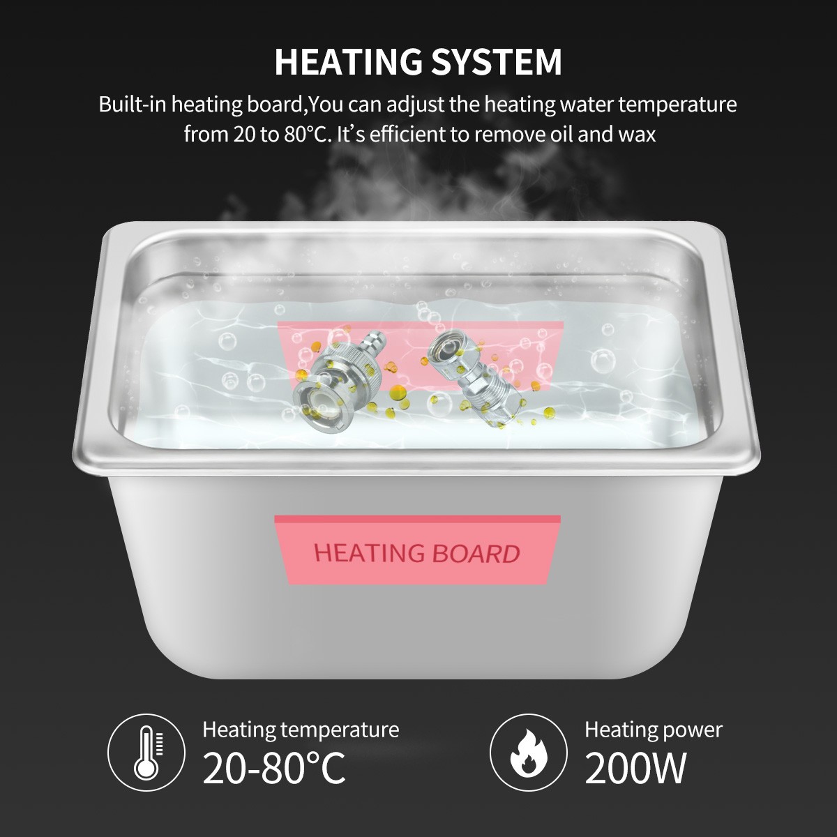 AIPOI 6.5L Ultrasonic Cleaner with Heater Timer & Basket Digital Sonic Machine