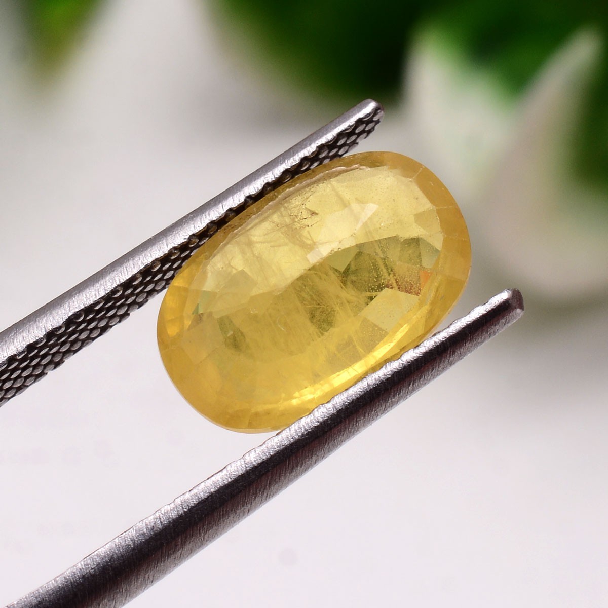 4.13 Ct Natural Yellow Sapphire 11.70mmx7.54mm Oval Cut Certified Loose Gemstone