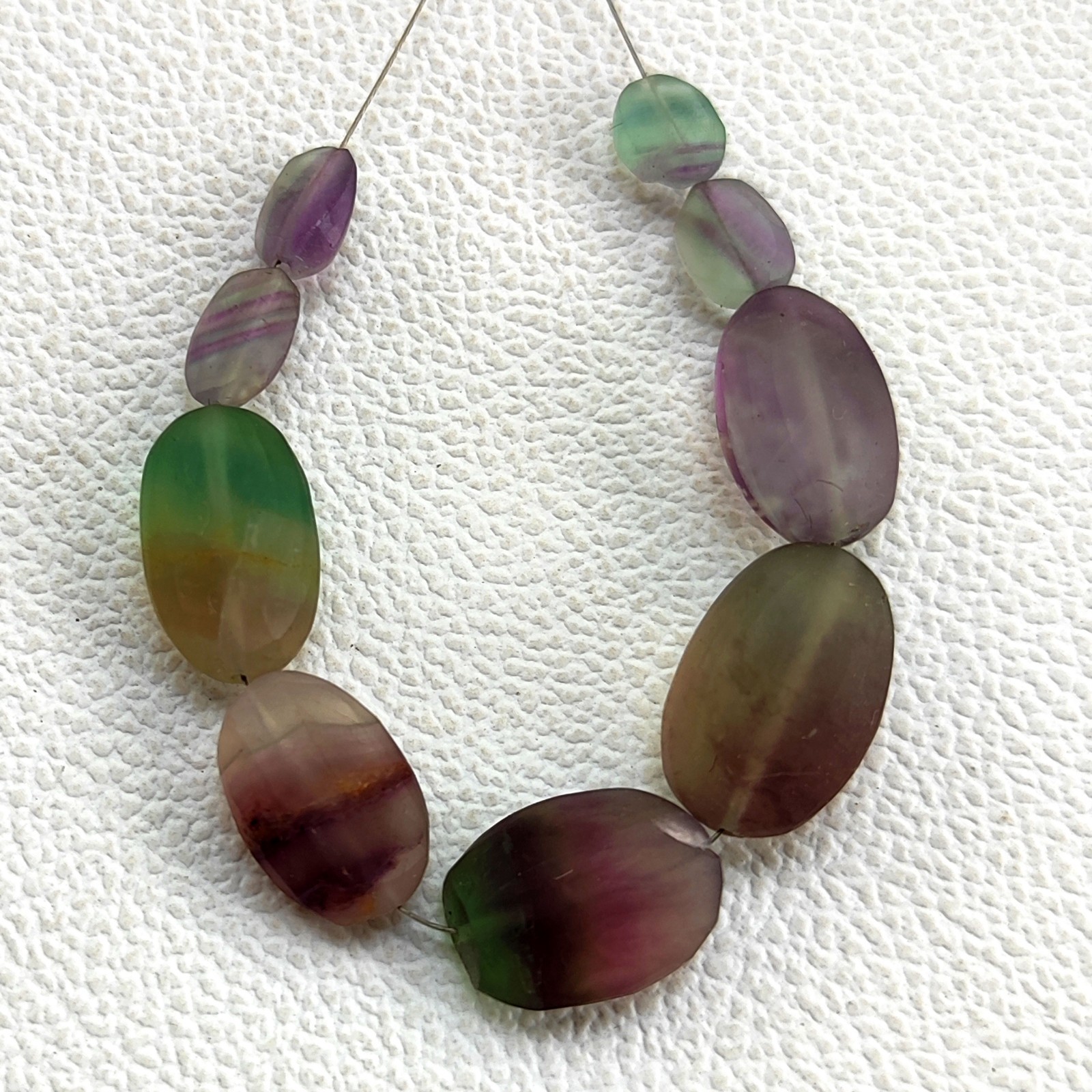 9-19 mm Rainbow Fluorite Unpolished Nugget Beads 5″ Strand Natural Brazil Origin
