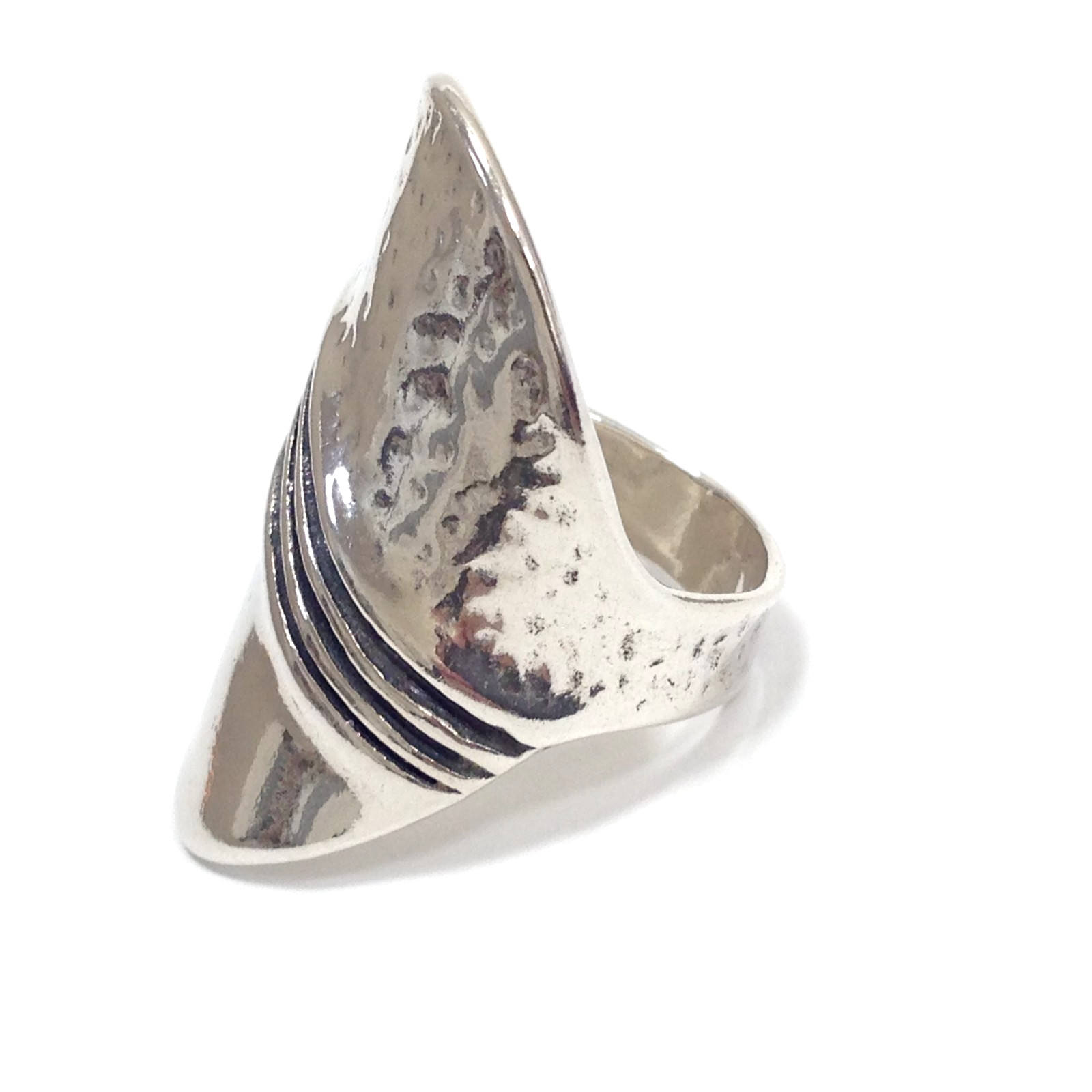 Or Paz Creations PZ Israel Sterling Silver Solid Abstract Statement Ring Size 8