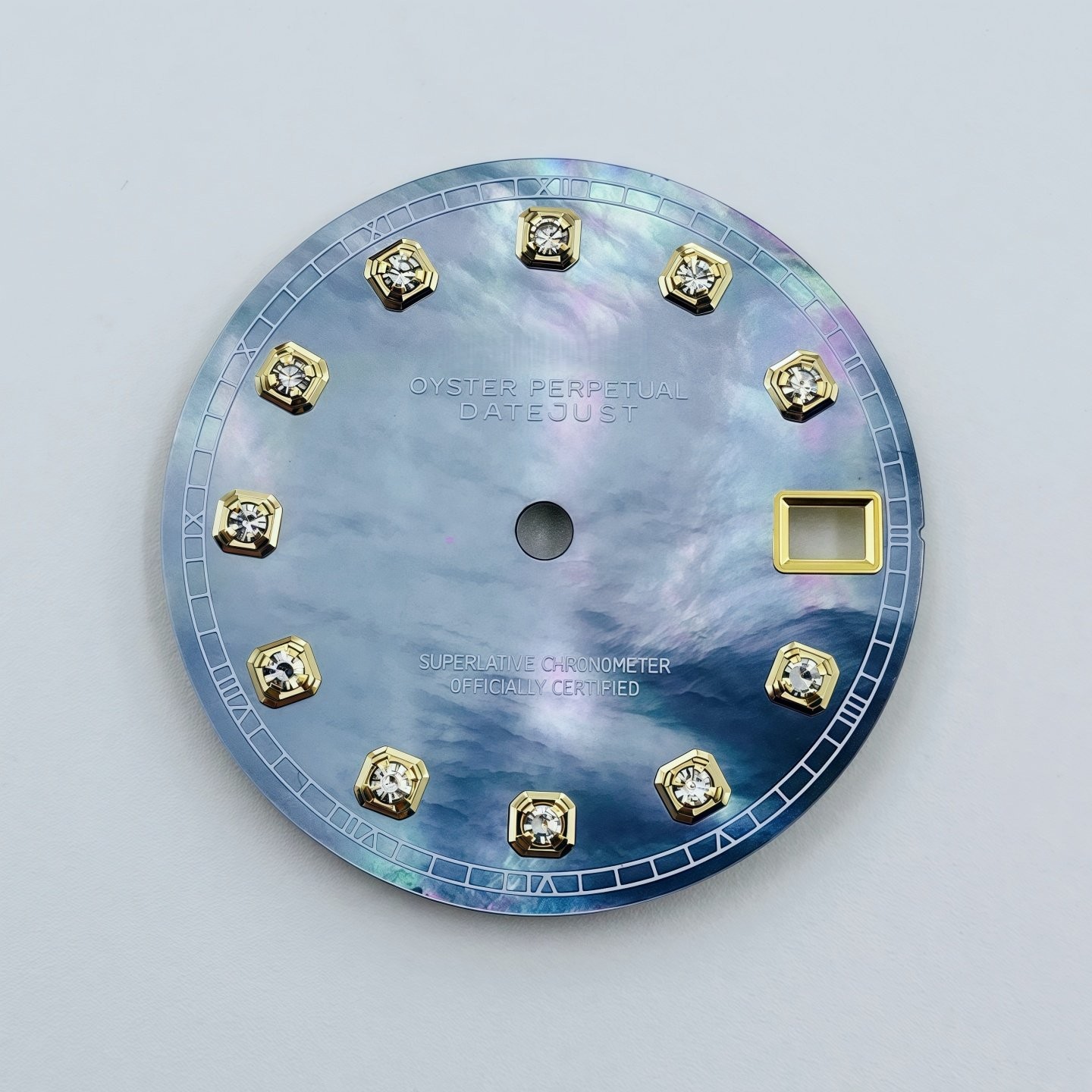 28.5mm Pearl Diamond Watch Dial No Luminous for Nh35 Nh36 Movement