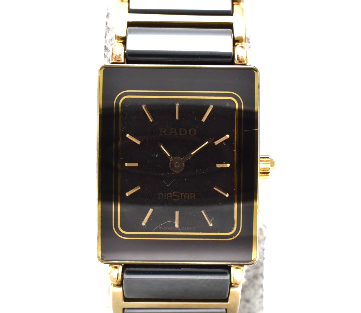 [NEAR MINT] RADO DiaStar 153.02833N Black Dial Women’s Watch Vintage Quartz 18mm