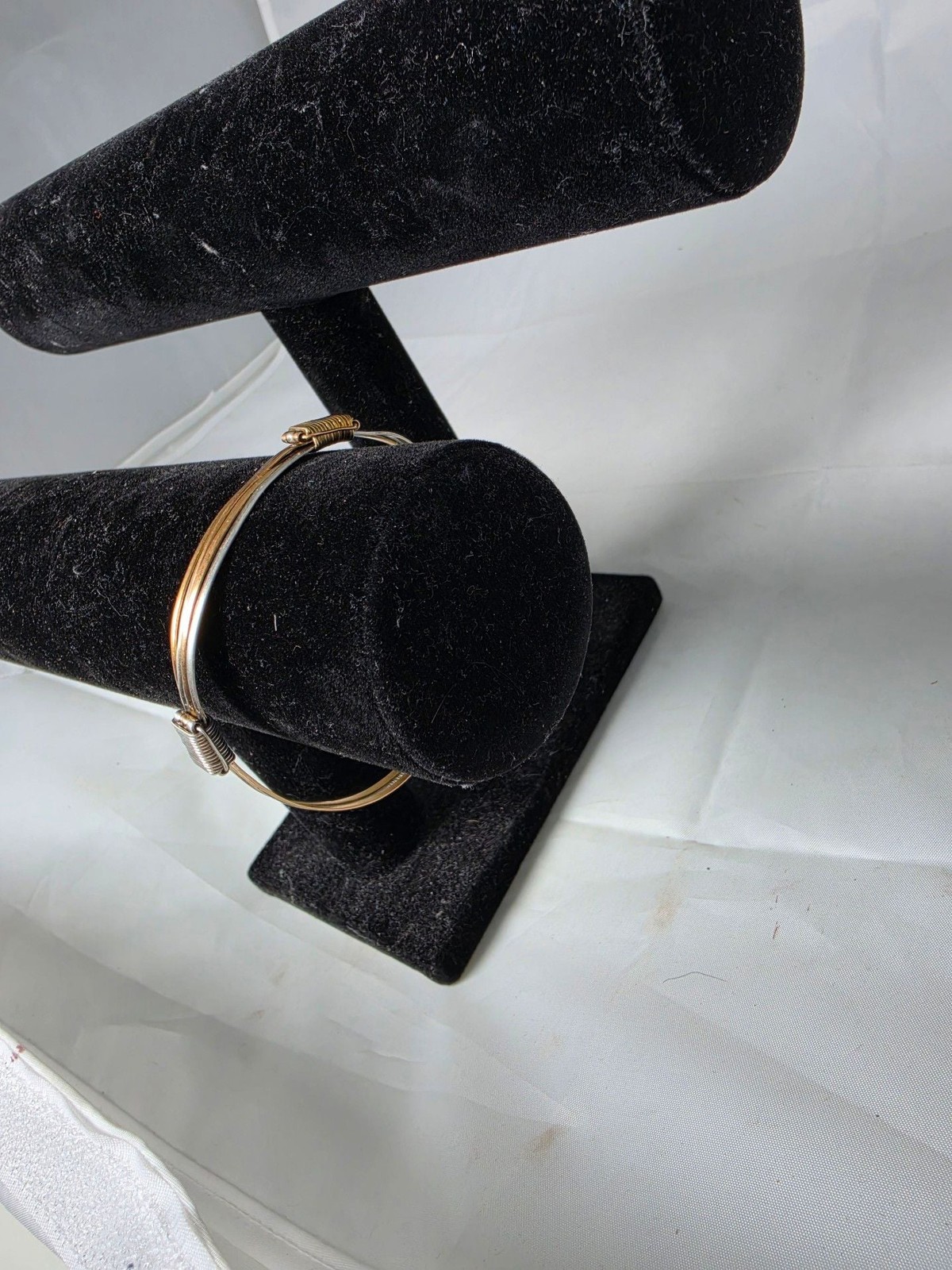 Handmade Two-Tone Bangle Bracelet in 18k Gold and Sterling Silver Made in Kenya