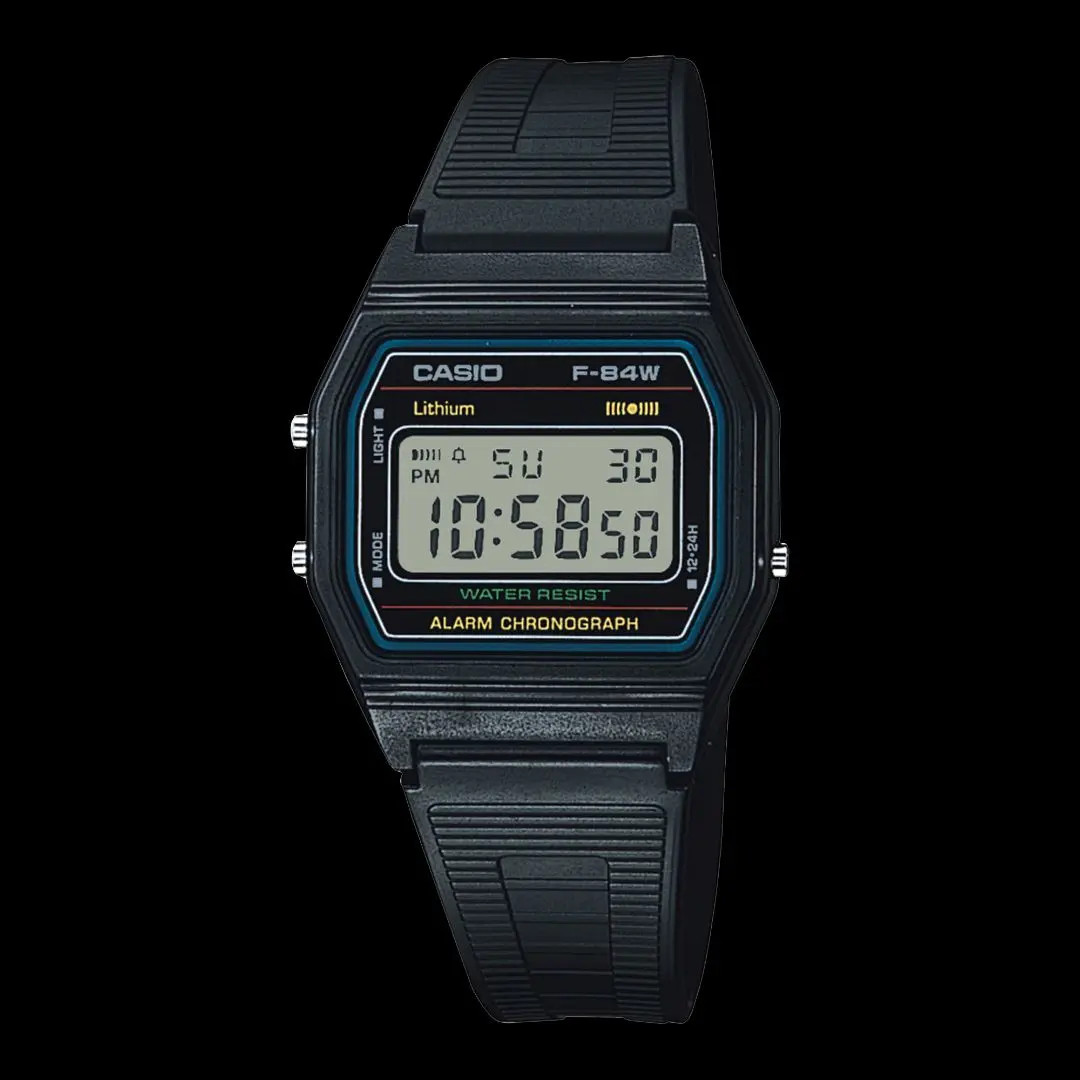 Casio F-84W-1QJH Black Light Men’s Standard Digital Wristwatch JAPAN FS