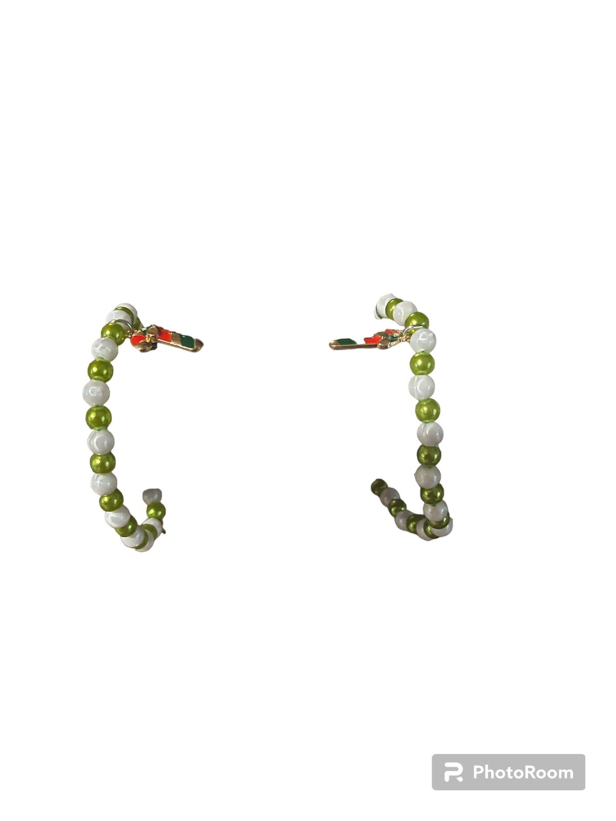 Green And Red Candy-Cane Bracelet