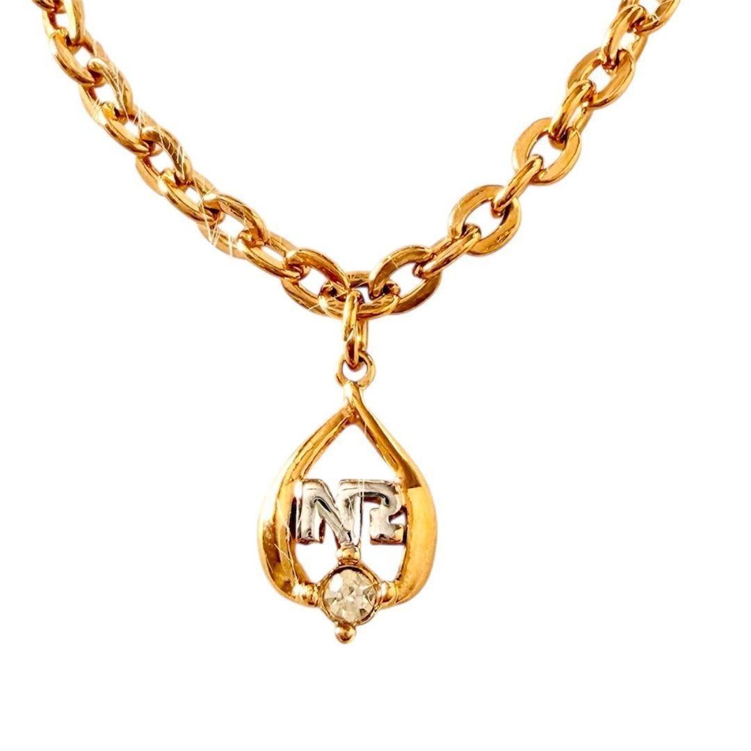 NINA RICCI Gold Tone Bracelet Dainty Chain Charm Minimalist Women Gift