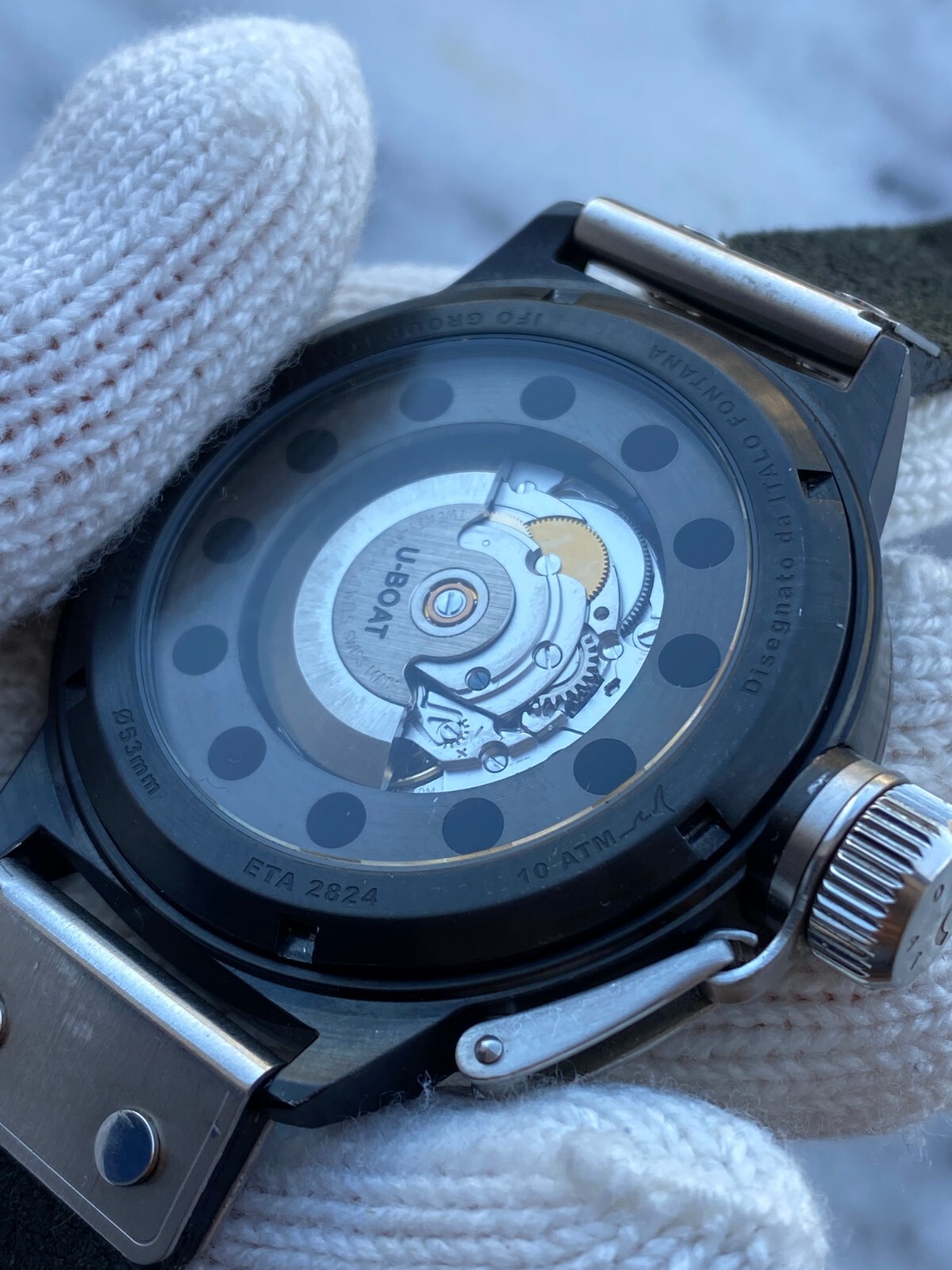 U Boat Automatic Watch Italo Fontana Mens 52mm Black No.5356
