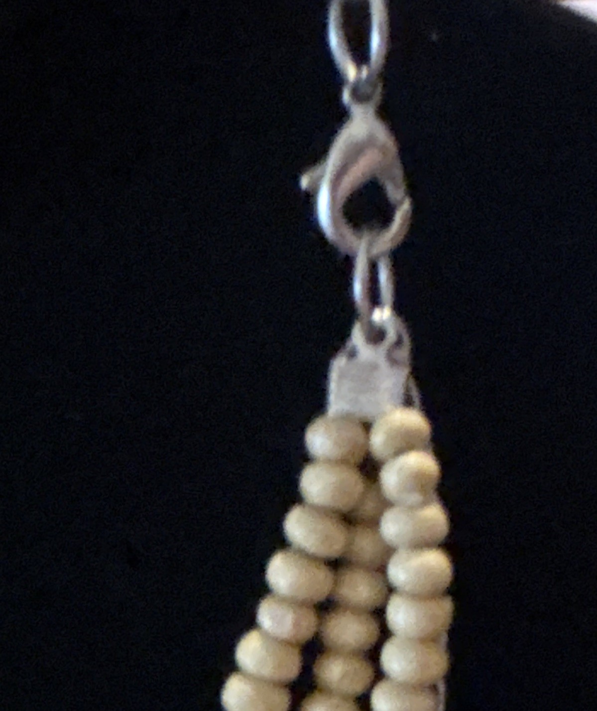 Multi-Strand Beige Brown Beaded Necklace Wood Round Ring Pendant Adjustable