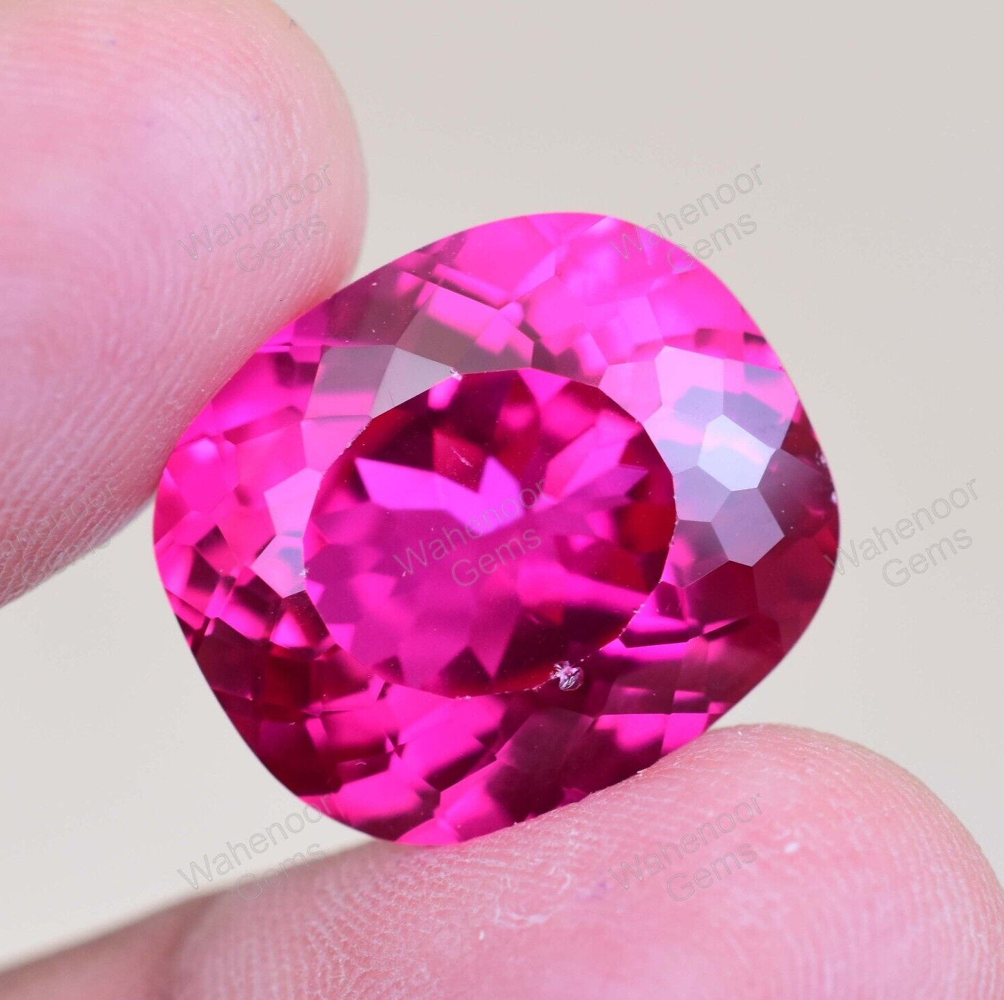 Natural Rose Red Ruby 28.75 Ct Cushion CERTIFIED Rare Loose Gemstone