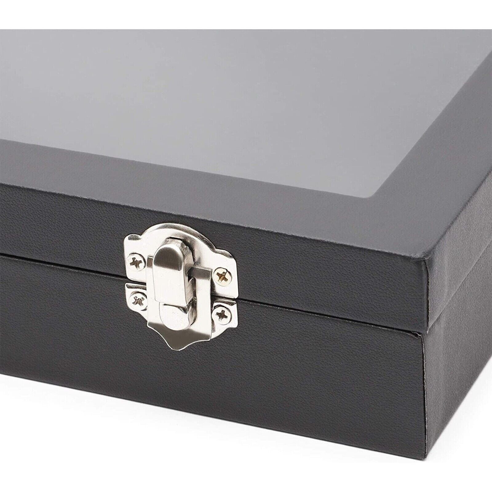 Jewelry Organizer Tray with Clear Lid 24 Grid Velvet Drawer Jewelry Storage