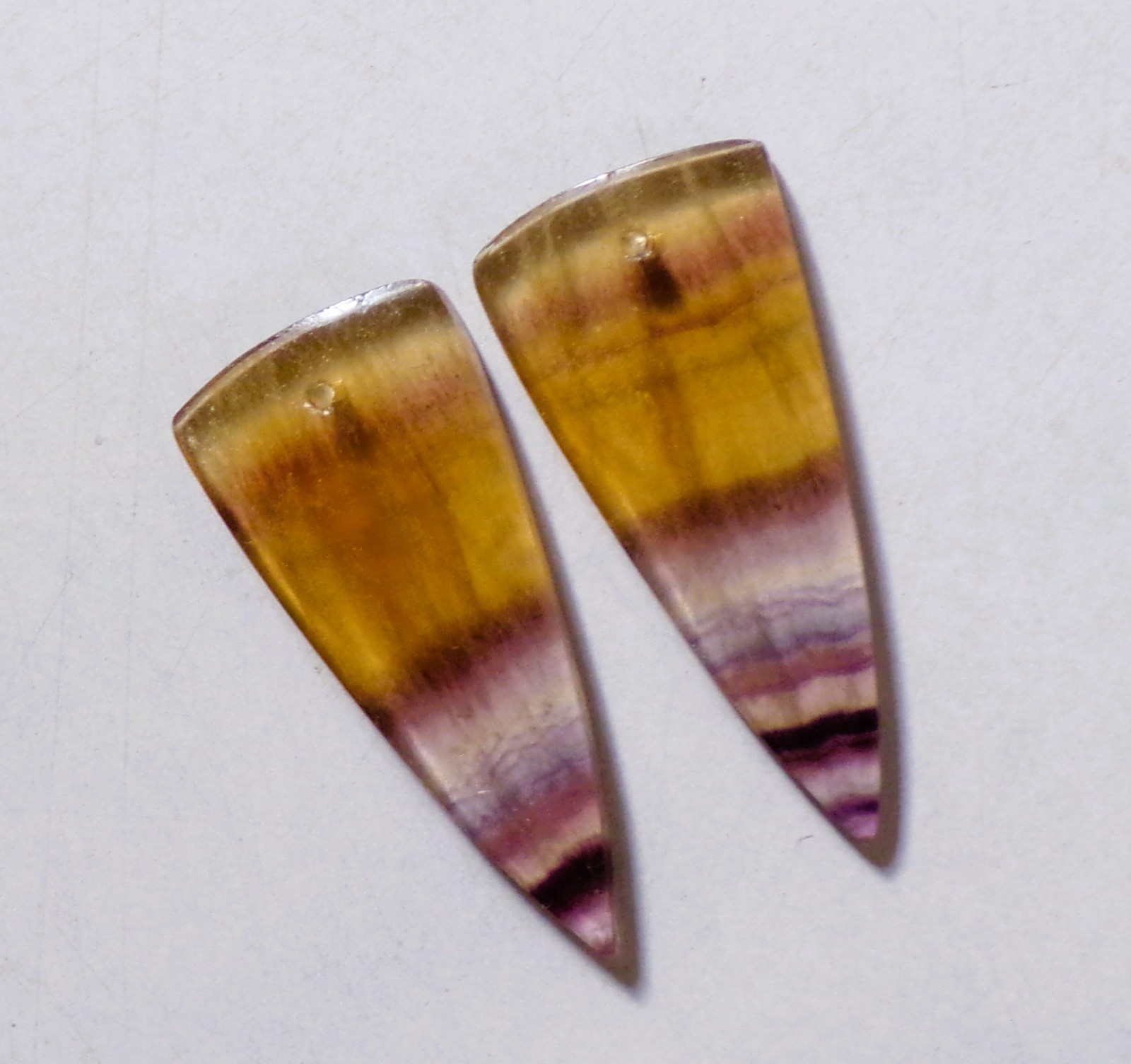 39.40 Cts Natural Fluorite Drilled Cabochon Match Pair Gemstone 35X15.4MM 25