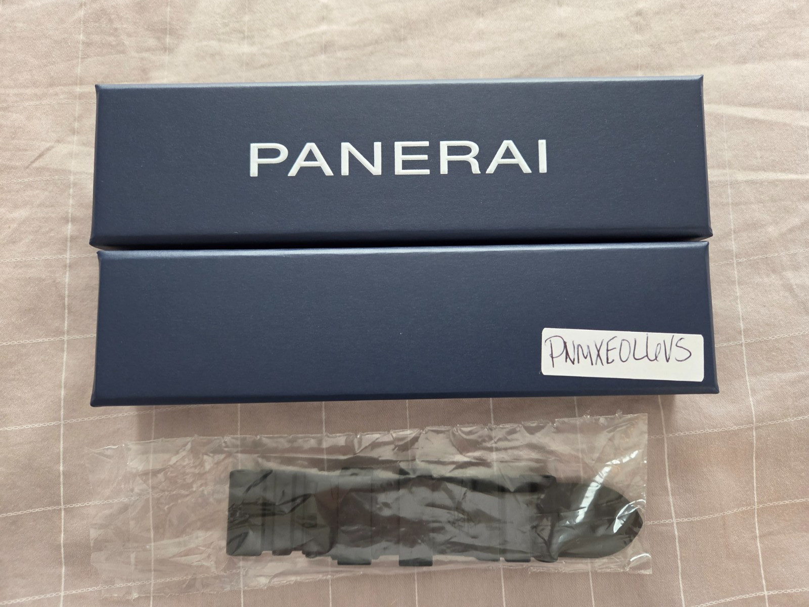 Original PANERAI Black Rubber Watch Strap MXE0L6VS 24/22mm