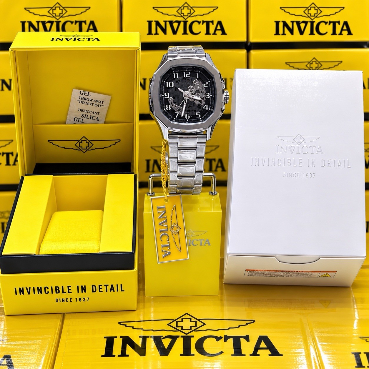 Invicta S1 Rally Diablo 50604 Men’s 46mm Black Skeleton Dial Steel Watch New