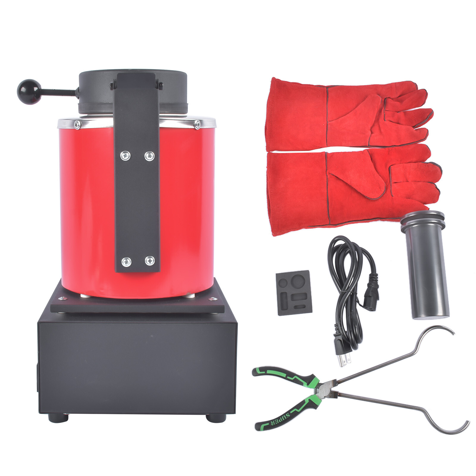 3KG Gold Melting Furnace 1150°C/2102°F Small High-Temperature Casting Furnaces