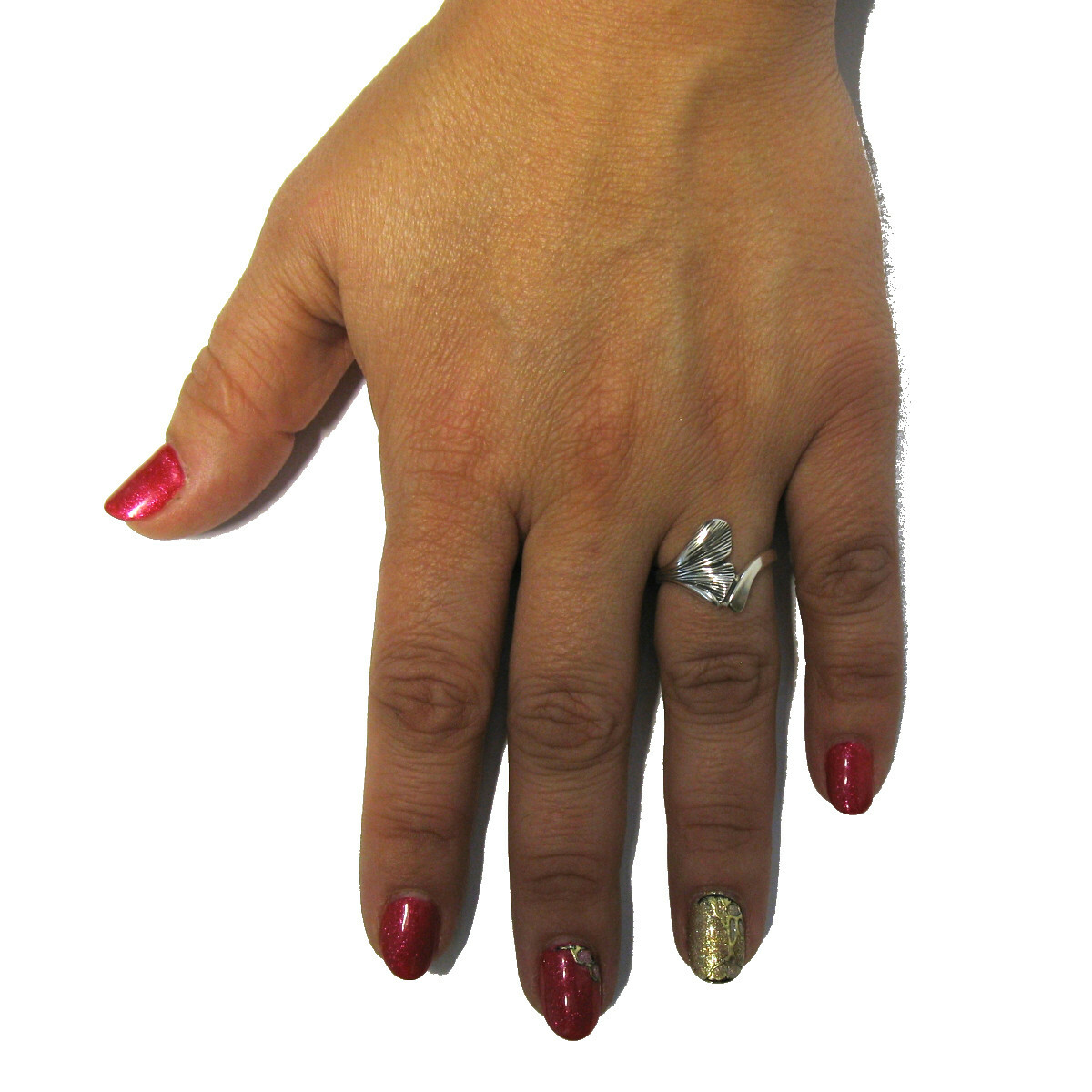 Handmade Sterling Silver Women’s Ring Leaf Hallmarked 925 Nickel Free